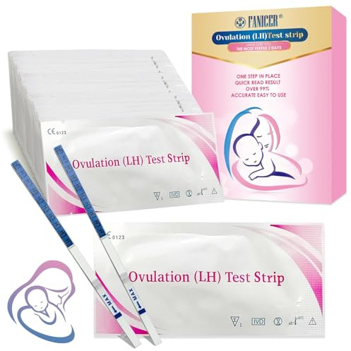 50 Pieces Ovulation Test Strips, Easy Home Ovulation Tests, One Step Ovulation Strips 20miu/ml Test, Rapid Detection Pregnancy Test, Highly Sensitive, Accurate Results