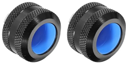 QUARKZMAN 2Pcs Raccordi A Compressione Per Tubi Rigidi (G1/4 A 10 ID 14mm OD, Nero) - Raccordi A Compressione Per Serraggio Rapido Per Tubi Flessibili/Sistemi Di Raffreddamento