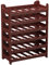 ARTECSIS Weinregal stapelbar Kunststoff für 36 Flaschen, stabiles Flaschenregal in Gastronomie-Qualität, modular erweiterbar, Braun