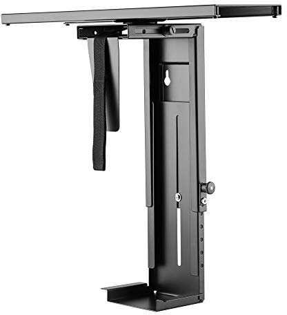 RICOO PC Halterung unter Schreibtisch Computerhalterung für Untertisch TRH-05 bis 10Kg & 360-Grad Drehbar Flexibel Schwenkbar Computer Server Rack Gehäuse Tischhalterung