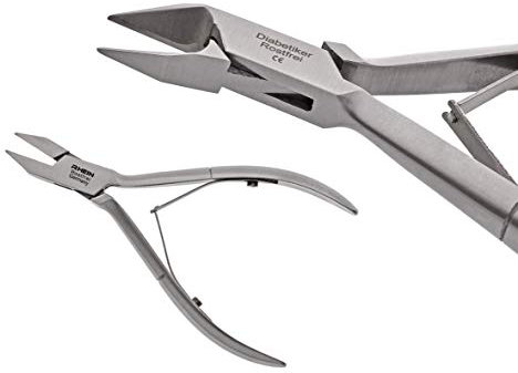 Pinza per unghie angolare, punta fine arrotondata per diabetici, pinza per unghie per unghie e piedi (10,5 cm)