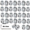 CRLYLC 50 tuercas roscadas M8 x 15 mm, inserción roscada de madera, manguitos roscados, casquillo de rosca de aleación de zinc, tuerca hexagonal, rosca para muebles de madera