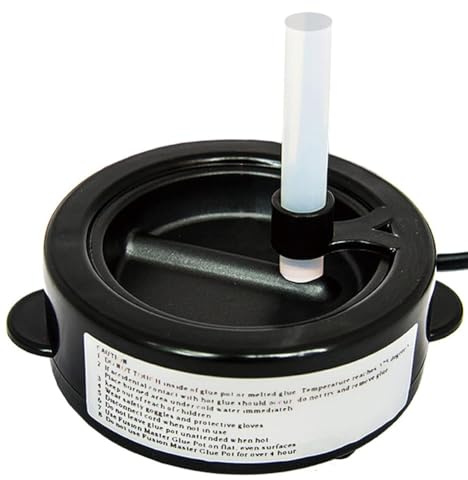QUTBAG Olla eléctrica para derretir Pegamento Caliente de 60 W, Calentador de Sellos de Cera de 50 ml con Soporte de fijación, Kit de Cera de Sellado para derretir Barras