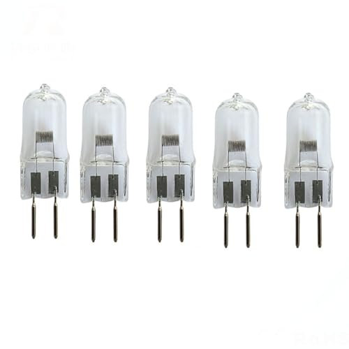 UGEFKMQ G6.35 Alogeno Lampada Confezione Da 5 Lampade Alogene G6.35 Lampada Alogena Con Attacco Pin 24 V 50 W Bianco Caldo Gy6.35 Lampadine A Capsula Dimmerabili Per Effetti Luce E Proiettori,50 W