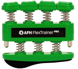 AFH FlexTrainer Pro - Entrenador de manos para dedos, color verde = fuerte = aprox. 0,99 – 3,26 kg o aprox. 2,2 – 7,2 lbs