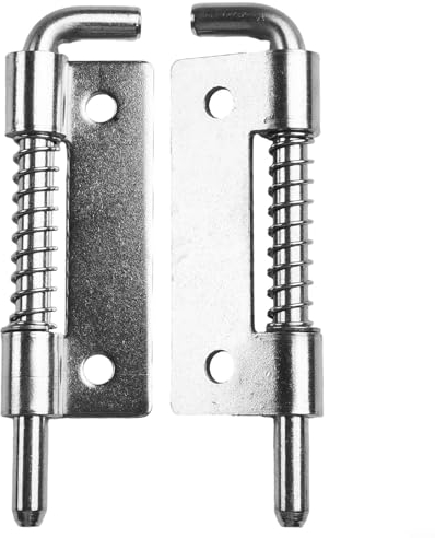 Pasador de bloqueo con resorte, 2 pestillos con resorte, cilindro de seguridad, pestillo, bisagras de puerta, bisagras de armario (S izquierda)