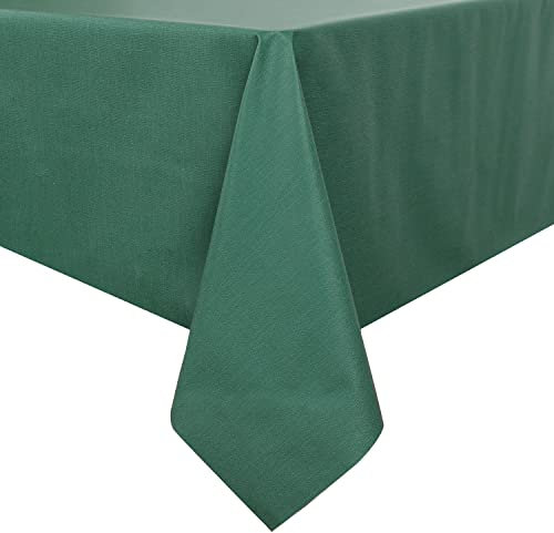 Romanstile Christmas Tablecloth Table Cloth 80 x 80 Washable Green Outdoor Weatherproof Wax Tablecloth Modern PVC 100% Waterproof Table Cloth Decoration for Garden Table, Garden, Coffee Table,