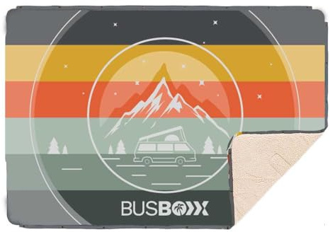 Bus-Boxx VOITED CloudTouch® 4-i-1 campingfilt – multifunktionell utomhusfilt, kudde, sovsäck och poncho, vattenavvisande, av återvunna material (Explore)