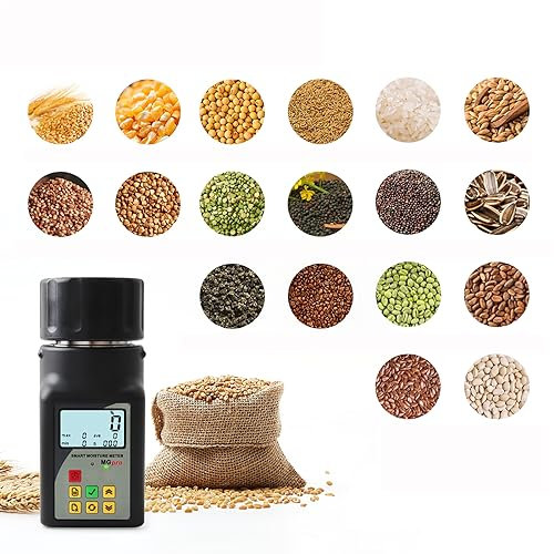 XCSCUK Testeur d'humidité des Grains avec Fonction ATC, analyseur d'humidité en Laboratoire, adapté à la répartition et à l'acquisition des Grains