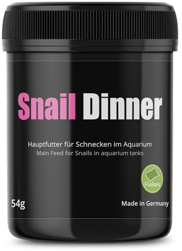 GlasGarten Snail Dinner | 54 g – premium snigelfoder, huvudfoder för sötvattensniglar, pressad av 100 % naturliga ingredienser, skonsamt torkat