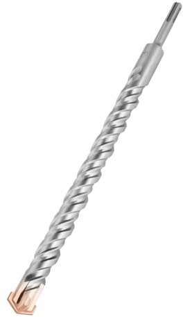 Hilpaty hammarborr SDS Plus betongborr 25 x 350 mm, professionell stenborr med 4 hårdmetallskärning för borrning i sten, betong, natursten, tegelvägg