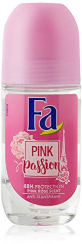 Fa - Desodorante Roll-On Pink Passion Anti-Transpirante Suave con la piel - 4 uds de 50 ml