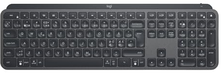 Logitech MX Keys Advanced Wireless Illuminated Keyboard, QWERTY Pan Nordic Layout - Grey