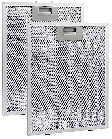 URPIZY 2PCS Cooker Hood Filters Metal Mesh Extractor Vent Filter 320 x 260mm Cooker Hood Metal Grease Filter