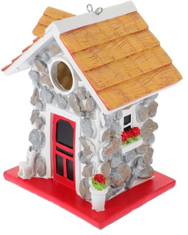 Housoutil Hängendes Vogelnest-vogelhaus Robustes Vogelnest Aus Kunstharz Vogelhäuser Für Einen Sicheren Vogelversteck Im Freien