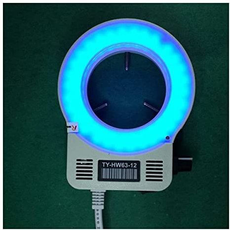 Accessori per microscopi Luce ad anello for microscopio 60 pezzi Lampade a LED Microscopio ottico Diametro 63 mm Lampadina ad anello Sorgente luminosa for microscopio stereo biologico 90-240 V Blu Dur