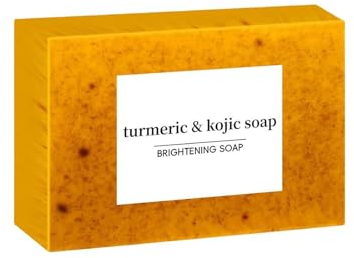 Honey Glow Zitronen-Kurkuma-Kojisäure-Seifenstück, Kurkuma Aufhellende Seife, Kurkuma Kojisäure-Seife, Feuchtigkeitsspendend Kurkuma-Badeseife, für Frauen und Männer (3PCS)