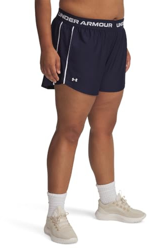Under Armour Women's Tech Play Up Shorts, 410 Navy/White, MD