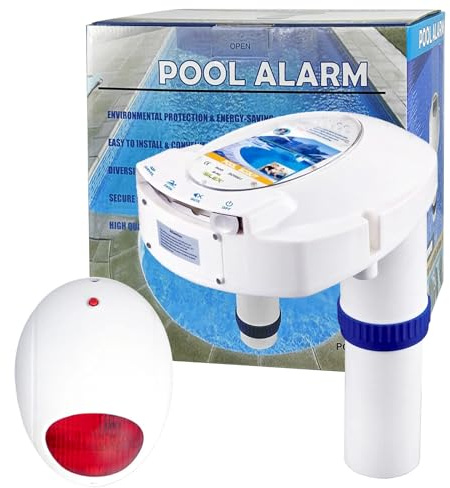 Pool Alarm with Remote Receiver, Pool Underwater Drown Monitor System, Battery Powered Poolside Alarms for Inground&Above Ground Pools, Kids Child Pets Swimming Pool Safety Guard fits up to 16x32sq.ft