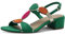 MARCO TOZZI Damen Sandalen mit Absatz mit Verstellbarem Riemen Vegan, Grün (Leaf Green com), 38 EU