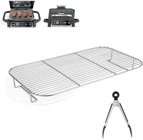 Rejilla de parrilla antiadherente para Ninja Woodfire Barbacoa eléctrica y ahumadero, accesorios de parrilla compatibles con Ninja Woodfire OG701 OG751 Grill al aire libre