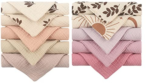 10 Pz/set Baby Washboard Baby Bagno Asciugamano Fazzoletto Cotone Garza Sputato Morbido Alta Assorbente Asilo Panno