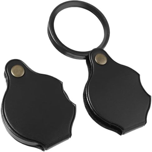 NJCXOLA 2 unidades Mini Lupa de bolsillo de 10 aumentos, plegable, ideal para leer libros, periódicos, mapas, joyas, reparación y manualidades