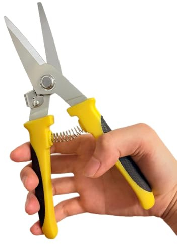 Tin Snips for Cutting Metal Sheet, 8 Inch Heavy Duty Metal Cutter Aviation Snips Scissors for Cutting Aluminum,Chicken Wire, Cable Wire and Cardboard,Multipurpose Shears