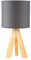 Pauleen 48104 Woody Love Tischleuchte max20W E14 Tripod skandinavische Dreibeinlampe Grau Tischlampe 230V Holz/Stoff