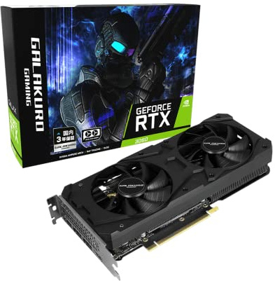 Kuroutoshikou GG-RTX3060-E12GB/OC/DF GEFORCE RTX 3060 Graphics Card