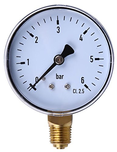 F Fityle 0-6 Manomètre Manomètre Pression D'eau Huile D'eau Pression Liquide Compresseur Pression 2.36x1.06x3.31 Inch