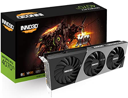 VGA INNO3D RTX 4070TI X3 12GB GDDR6X Negro
