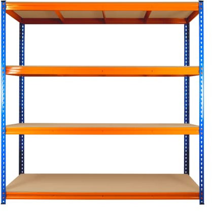 TRADE PRICE DEALS 4 Tier industrial racking warehouse storage shelves shelf units workshop steel garage shelving Unit 350kg Per Shelf (180 x 180 x 45cm)