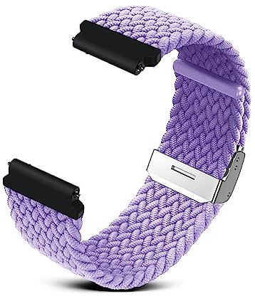 RoYiio klockarmband 20 mm/22 mm nylonvävt (22 mm armband, lavendel)