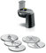 Bosch Zubehör MUZS68VL, VeggieLove Set, Durchlaufschnitzler, 5 Scheiben, Raspeln, Schneiden, Reiben, für Küchenmaschine Serie 6, Serie 8, schwarz/edelstahl