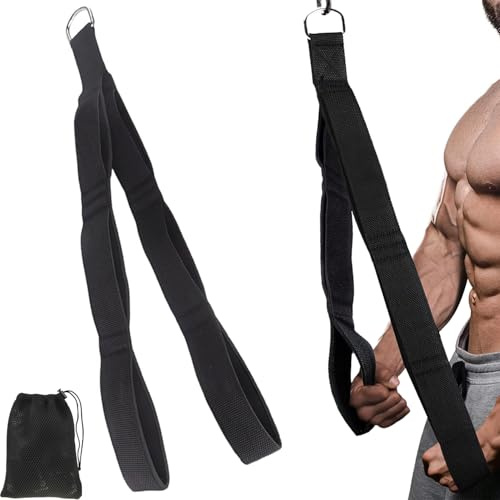 Triceps-rep, tricep dra ner fäste med bärväska, tricep-repkabelfäste för neddragning, styrketräning, armträning, ansiktspullar och perfekt för professionellt gym