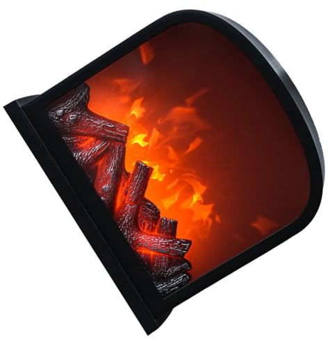 Classical Fireplaces Design Night Light Decorative Resin Tables Lamp Warm LED Lighting for Room Decors Square Fireplaces Night Light Decors