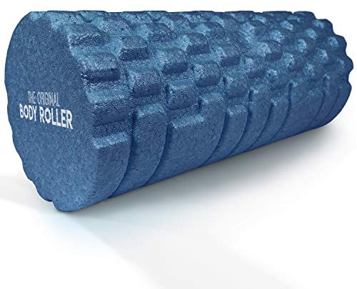 The Original Body Roller - High Density Foam Roller Massager for Deep Tissue Massage of The Back and Leg Muscles - Self Myofascial Release of Painful Trigger Point Muscle Adhesions - 13 Blue