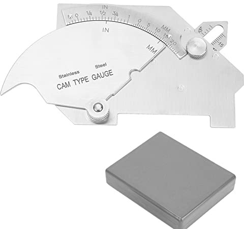 Tyenaza Galgas Soldadura, Herramienta de Medición de Soldadura de Acero Inoxidable, Calibre de Soldadura MG-8 Regla de Inspección de Costura Puente, para Inspección de Superficies Soldadas y Junta