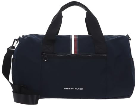 Tommy Hilfiger Herren TH Skyline Stripe Duffle AM0AM12089 Reisetaschen, Blau (Space Blue)