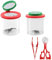 4 Stück Becherlupe Set, Becherlupe Lupendose, Lupenglas für Kinder, Insekten Viewer mit Insektenfänger und Pinzette, Insekten Beobachtungsbox für Kinder Outdoor Wissenschaft Natur Erkundung (Rot)