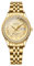 JewelryWe Damenuhr Leuchtende Diamant Uhren: Glitzer Strass 30m Wasserdicht Kalender Analog Quarz Armbanduhr Damen Gold Edelstahl Armband Uhr mit Römischen Ziffern Diamantskala Zifferblatt