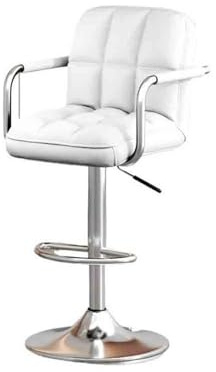 Barstolar Barstol Ljus Hög Ryggstol Hemmalyft Snurrstol Moderna Pallar(White)