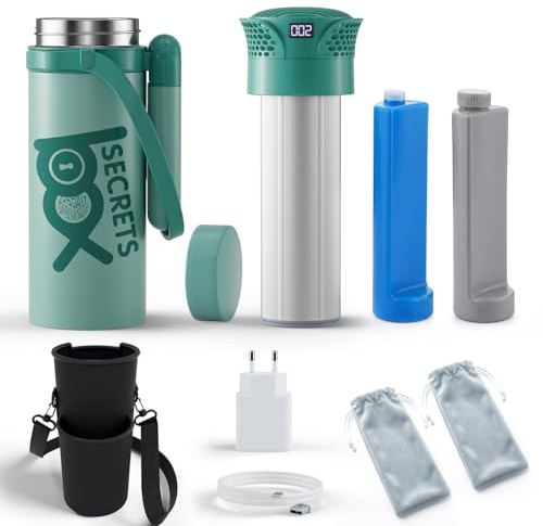 Glacière à insuline électrique de voyage, haute capacité 8 à 9 stylos, réfrigérateur à insuline avec biogel, refroidisseur de médicaments USB température dynamique de 2 à 8 °C, vert