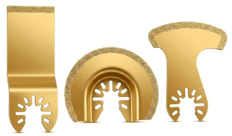 Naapesi Set med 3 diamantoscillerande sågblad, multifunktionsverktygsblad för kakel, cement, betong och murverk, universella multiverktygstillbehör för tätningsrengöring