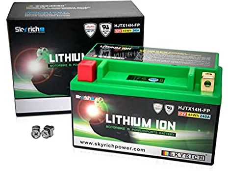 HJTX14H-FP Batería de litio Skyrich YTX14-BS LiFePO4 612276 YTS14BS - Para moto, scooter, quad o moto de cross