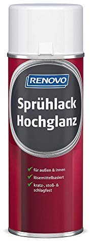 Sprühlack RAL 9010 Reinweiss 400 ml Hochglanz Renovo