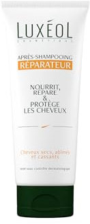 LUXÉOL - Après-Shampooing Réparateur - Nutrition & Protection - Limite Les Fourches - Soin Cheveux Secs, Abîmés & Cassants - 98% d'Ingrédients d'Origine Naturelle - Fabriqué en France - 200ml