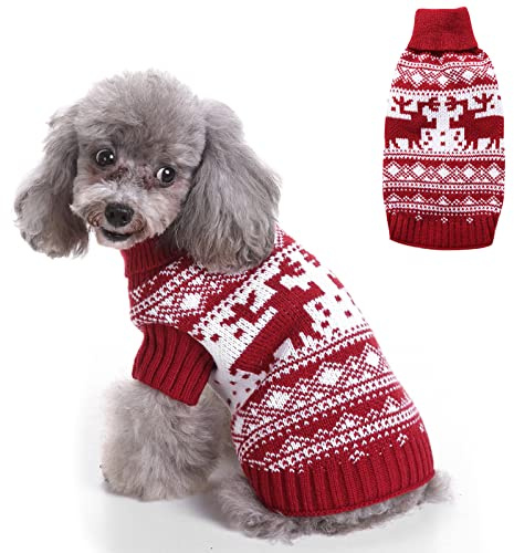 Pull d'hiver Yanmucy pour chien et chat - Tricoté Noël - S - Style 2