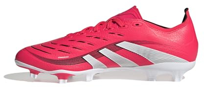 adidas Unisex Predator League Firm Ground/Multi Ground Football Boots, Lucid Red/Cloud White/Core Black, 8 UK